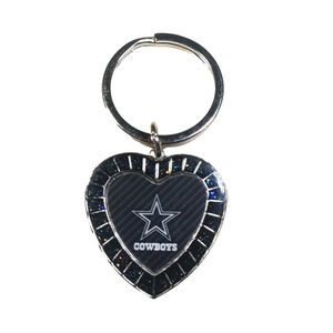 Dallas Cowboys Heart Silver Tone Heart Football Sports